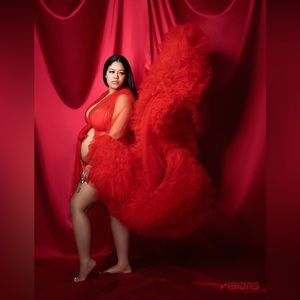 Tulle maternity robe